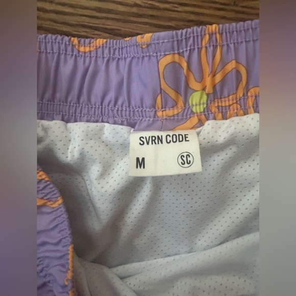 SVRN Sovereign Code Swim Trunks Mens Flower Design Size Medium - Picture 3 of 5